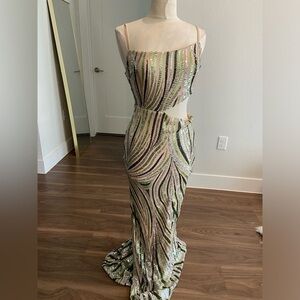 SHEIN Multicolor Sequin Backless Dress